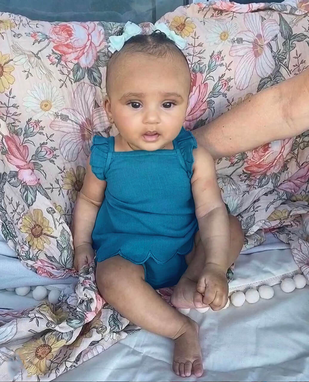 Organic Muslin Tunic Top & Bloomer Bottom Set in Pacific