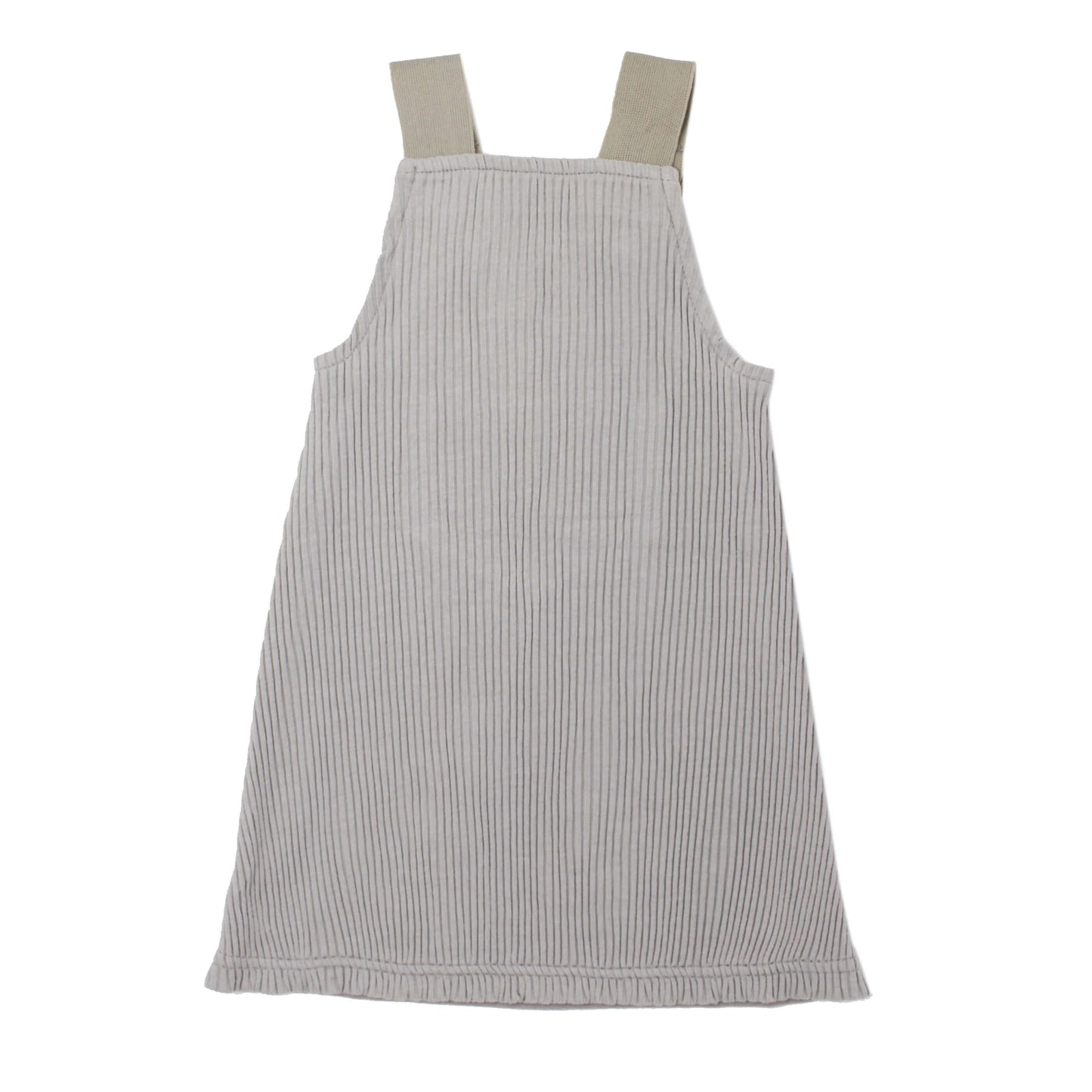 Ribbed Tank Dress in Light Gray