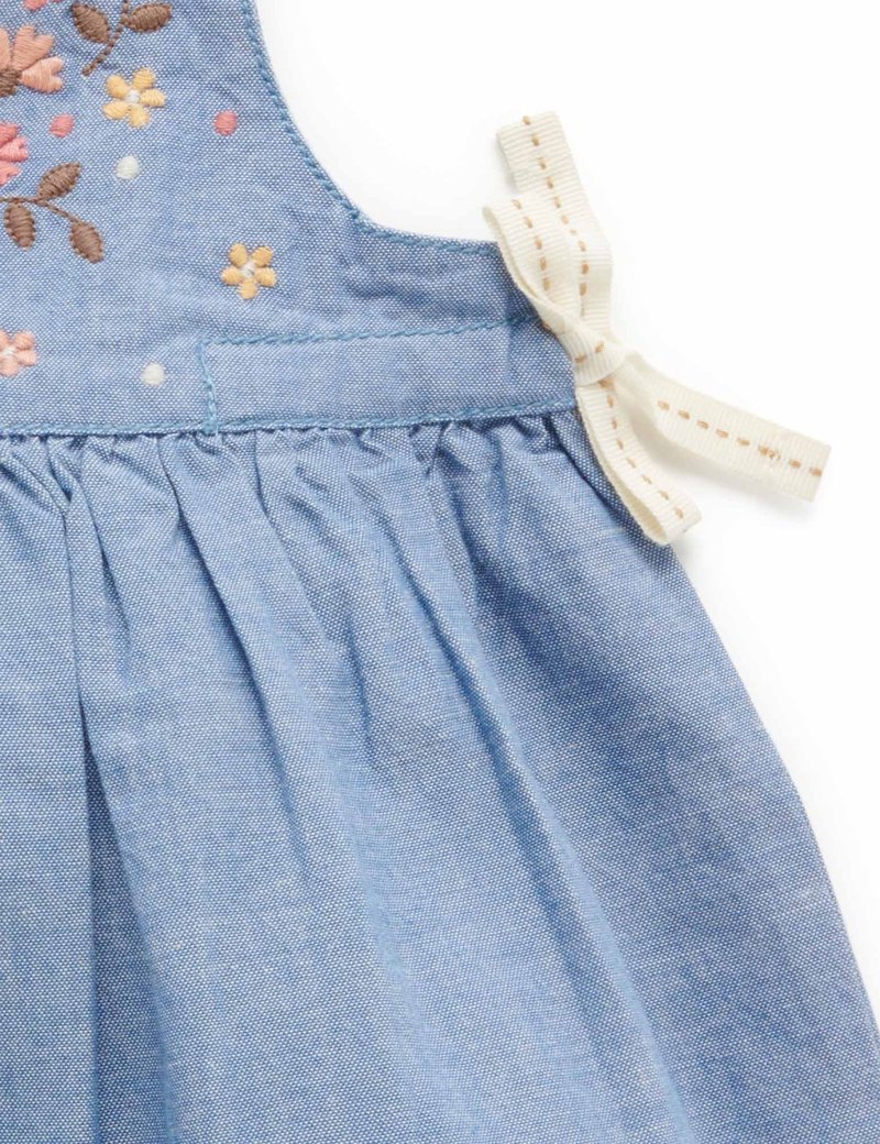 Frangipani Embroidered Dress