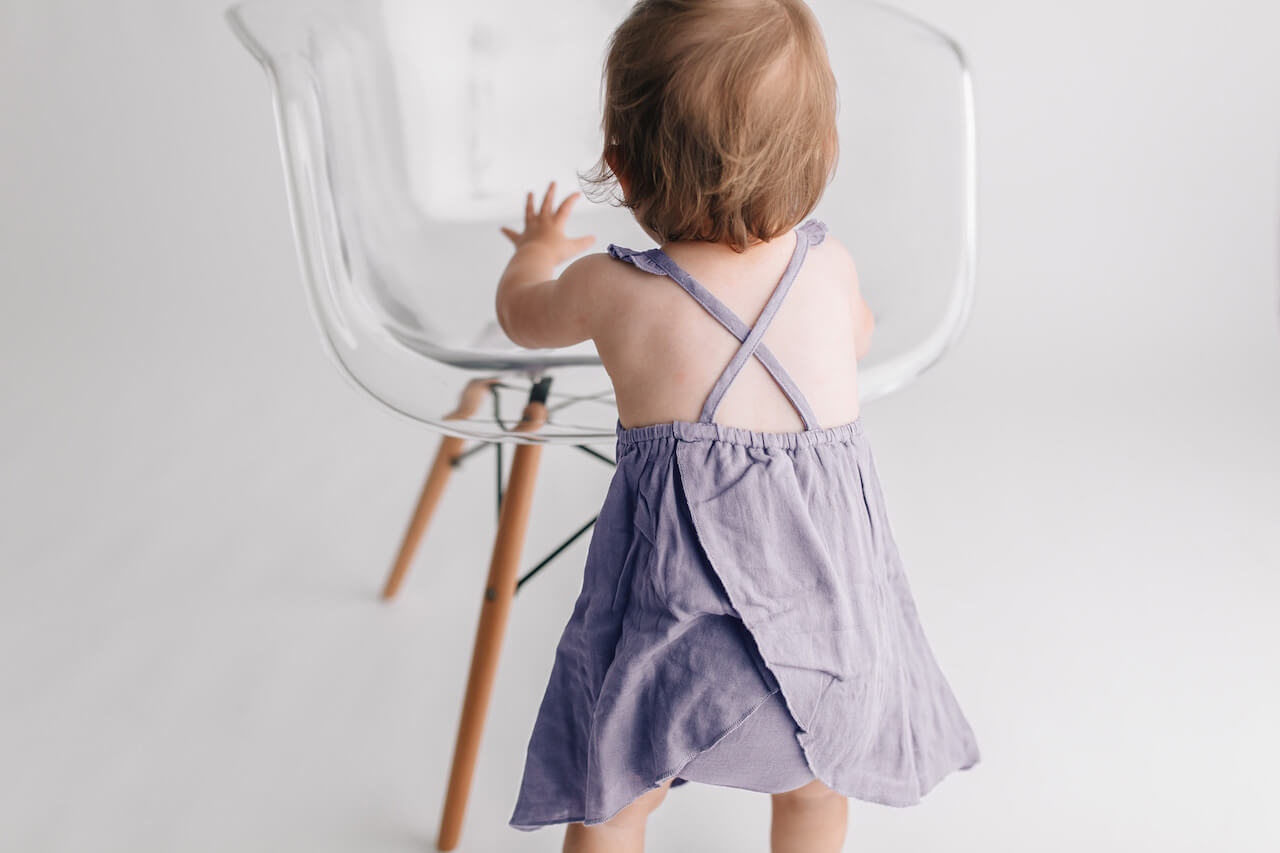 Organic Muslin Tunic Top & Bloomer Bottom Set in Amethyst