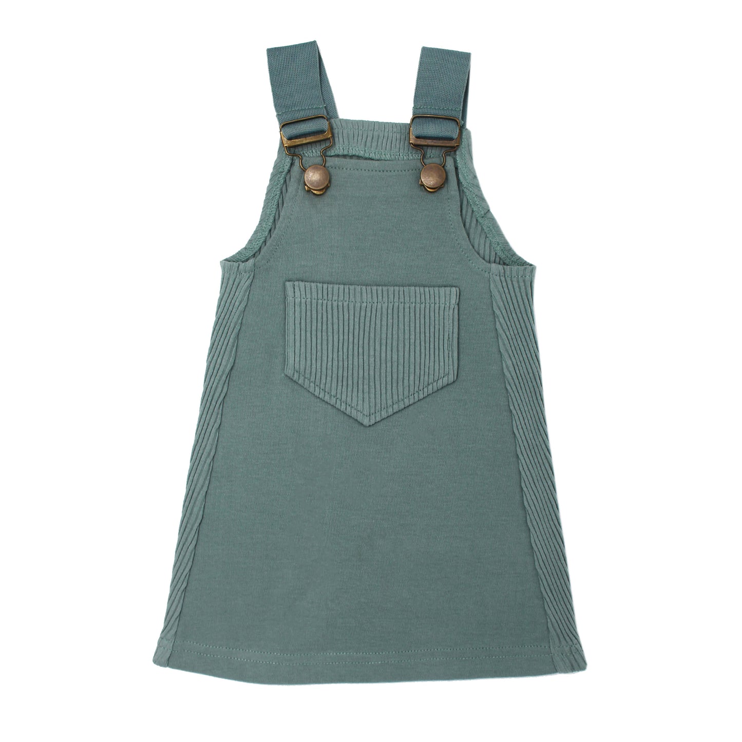 Ribbed Tank Dress in Jade