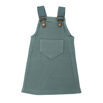 Ribbed Tank Dress in Jade