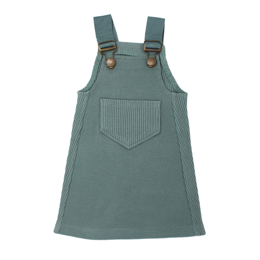 Ribbed Tank Dress in Jade
