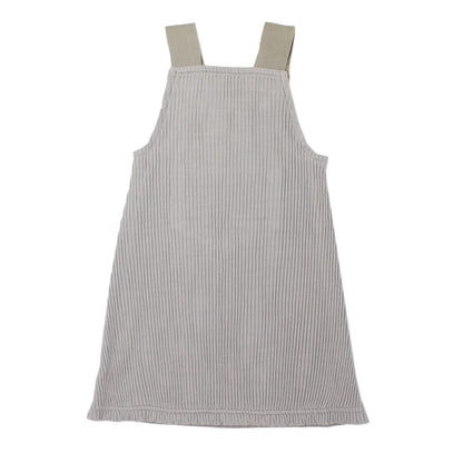 Ribbed Tank Dress in Light Gray