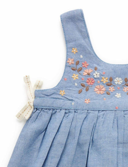 Frangipani Embroidered Dress