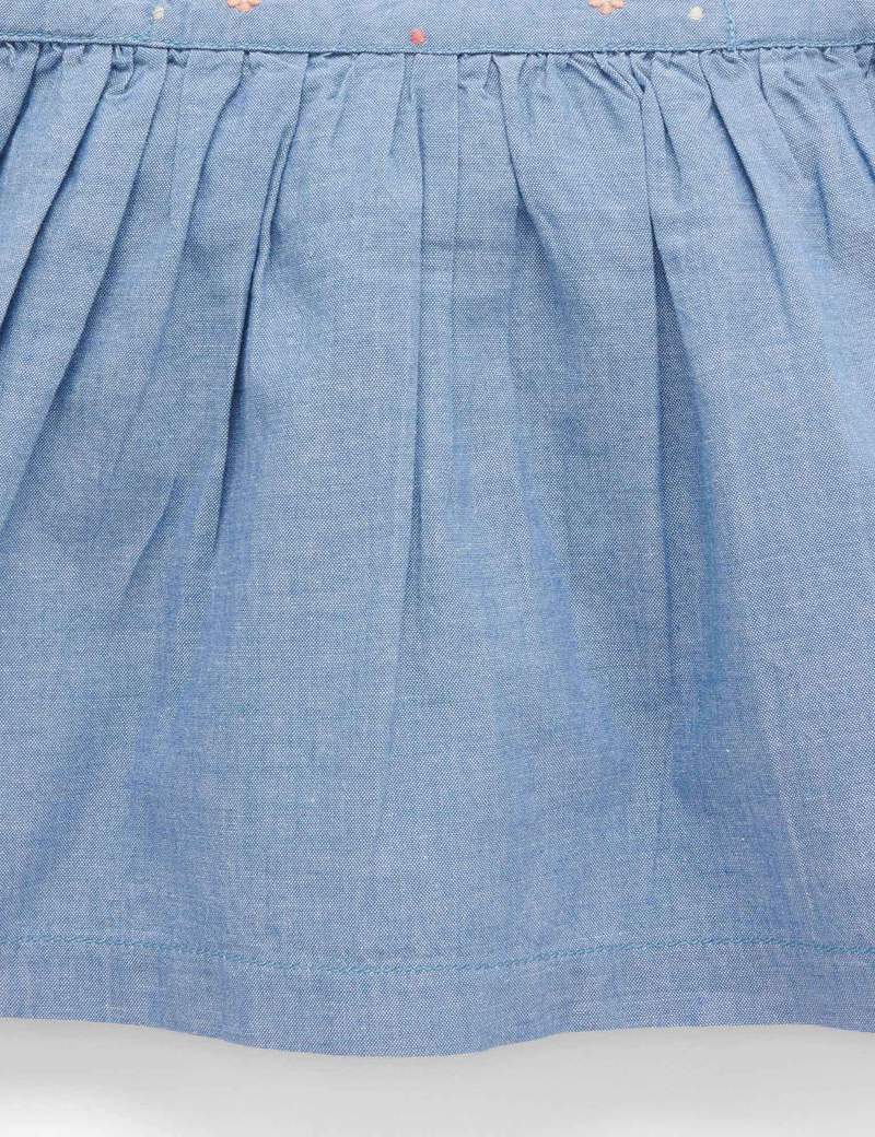 Frangipani Embroidered Dress