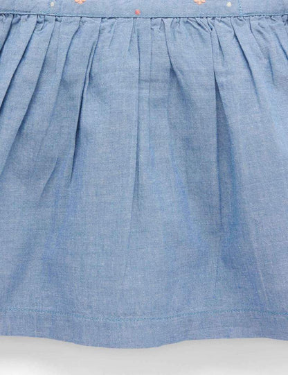 Frangipani Embroidered Dress